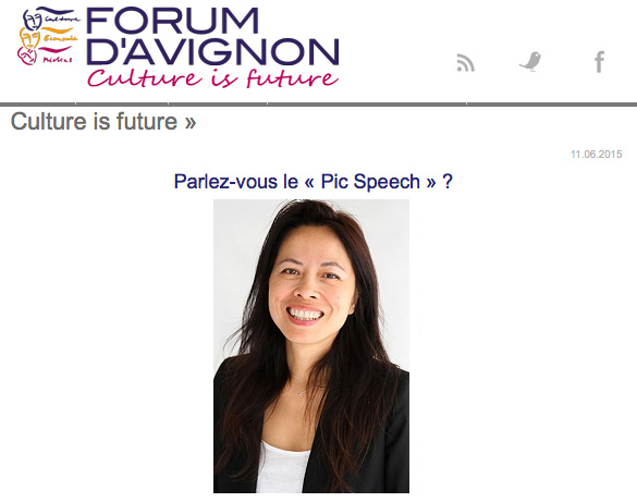 Site web du Forum d'Avignon - article sur le Pic speech